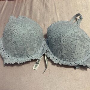 PINK Victoria's Secret Wink Collection Bra - Light Blue